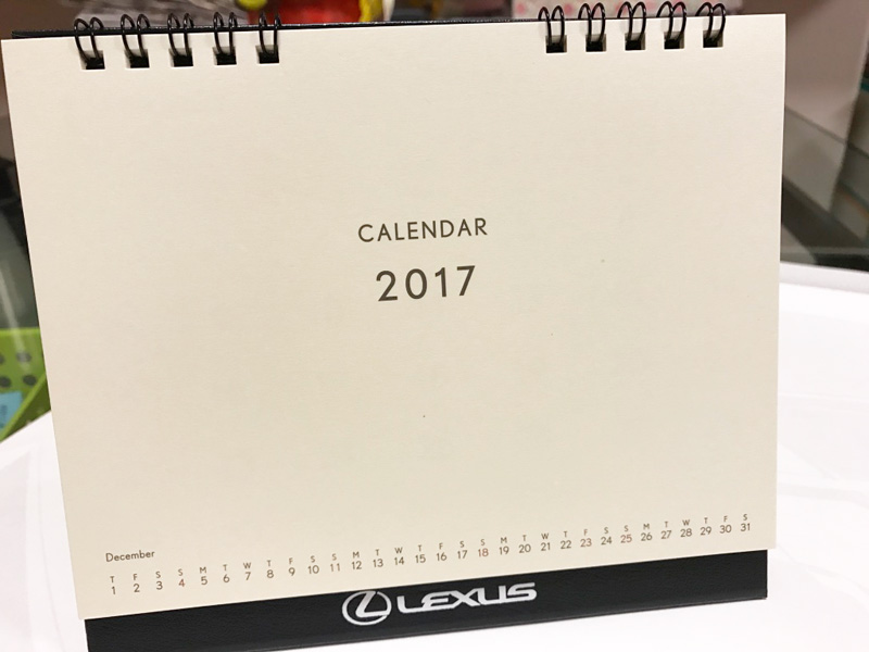 2017年 レクサス カレンダー 2